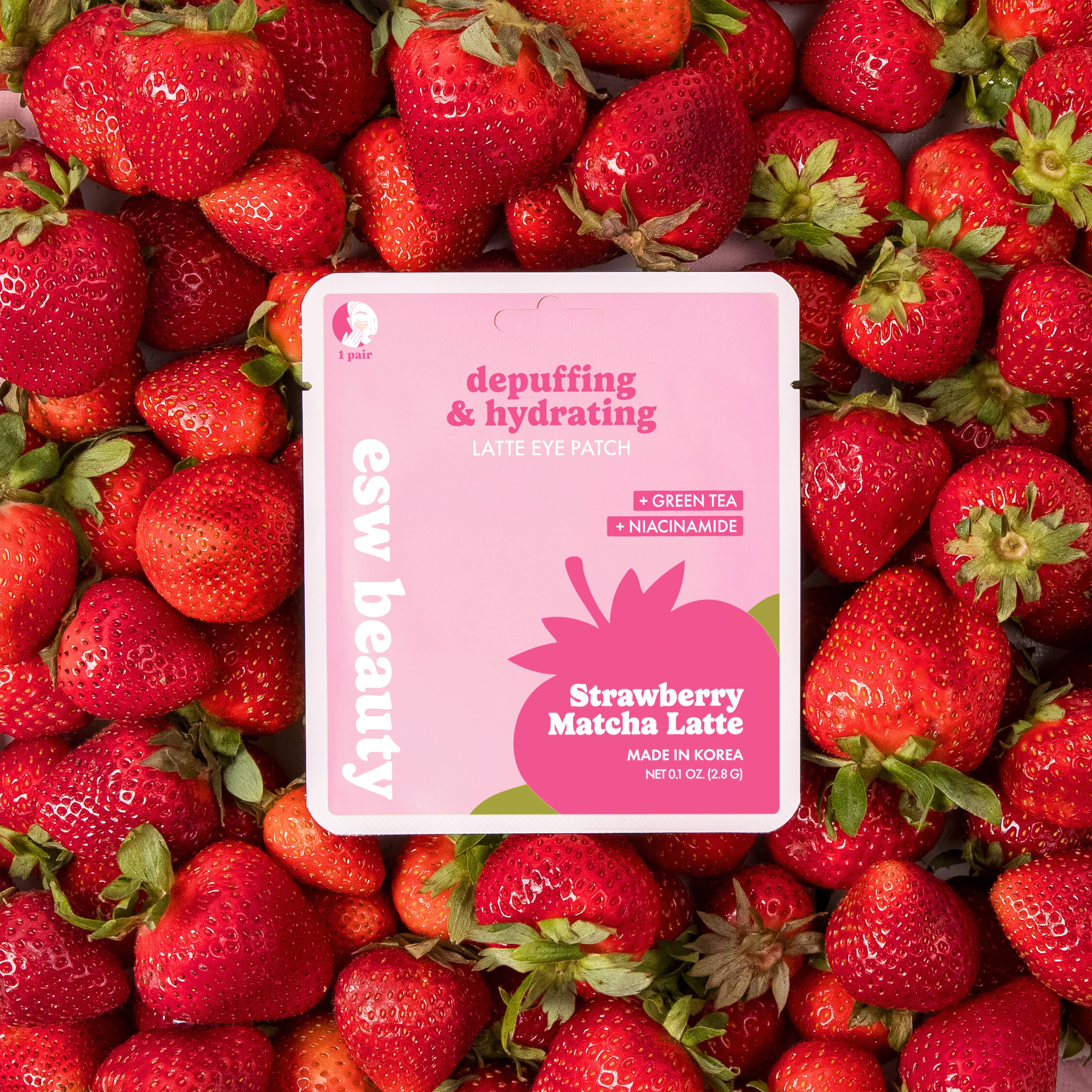 Strawberry Matcha Latte Depuffing & Hydrating Eye Patches