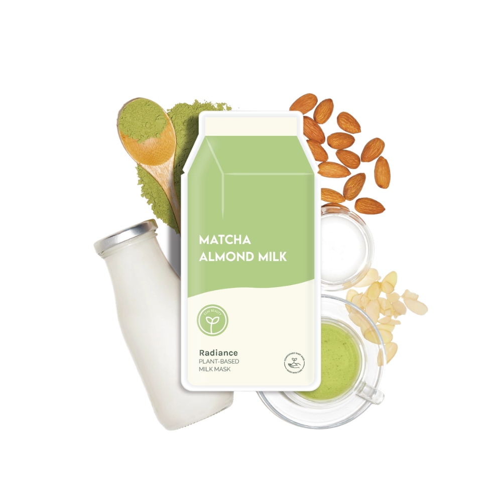 Matcha Almond Milk Radiance Plant-Based Milk Sheet Mask